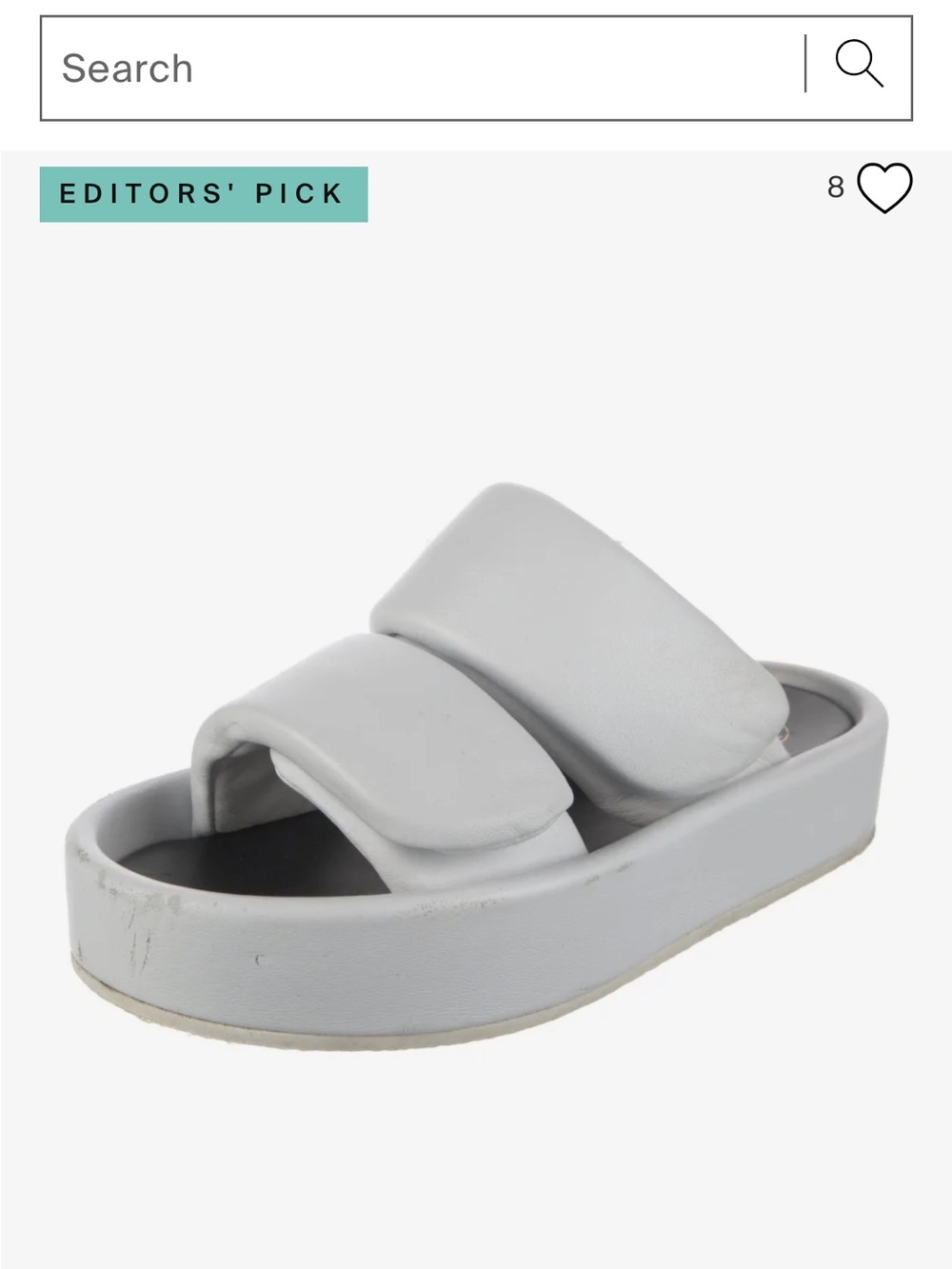 Dries Van Noten - white leather puffy platform sandals
